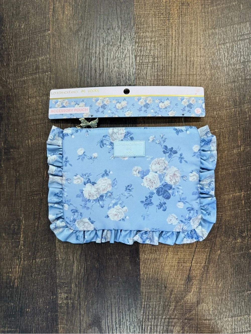 LoveShackFancy target yoobi everblooming rosettes flat zip ruffled pencil case